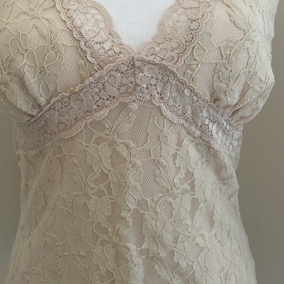 No Boundaries Soft Peach Lacy Babydoll Top With Empire Waist. Medium - Picture 2 of 6